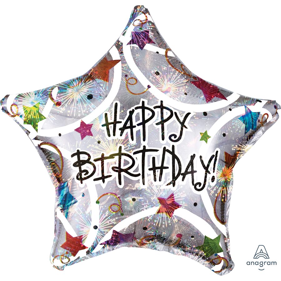 M.18'' HAPPY BIRTHDAY STARS
