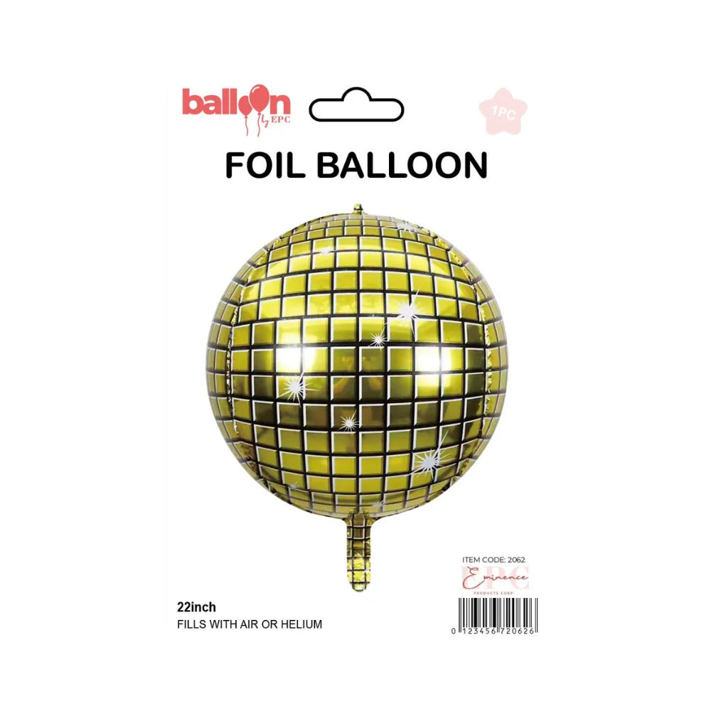 BALL BALLOON GOLD 22''