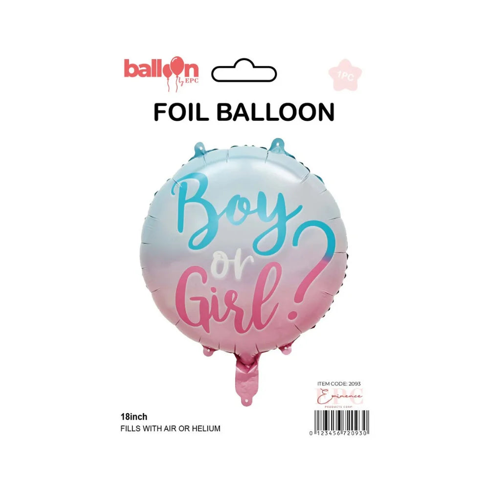 GENDER REVEAL BALLOON 18''