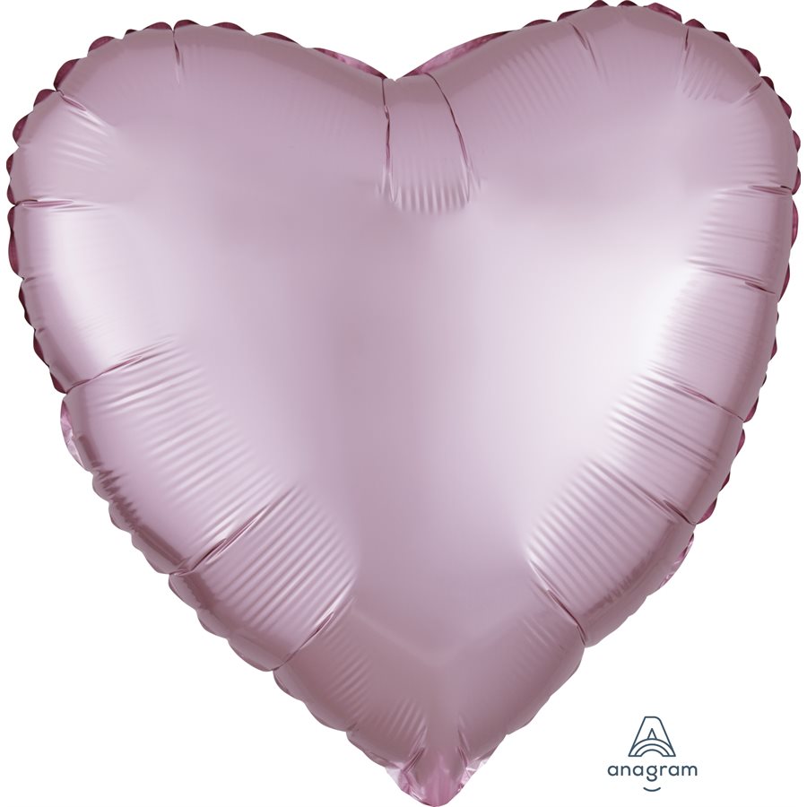 18'' M.SATIN LUXE PASTEL PINK HEART