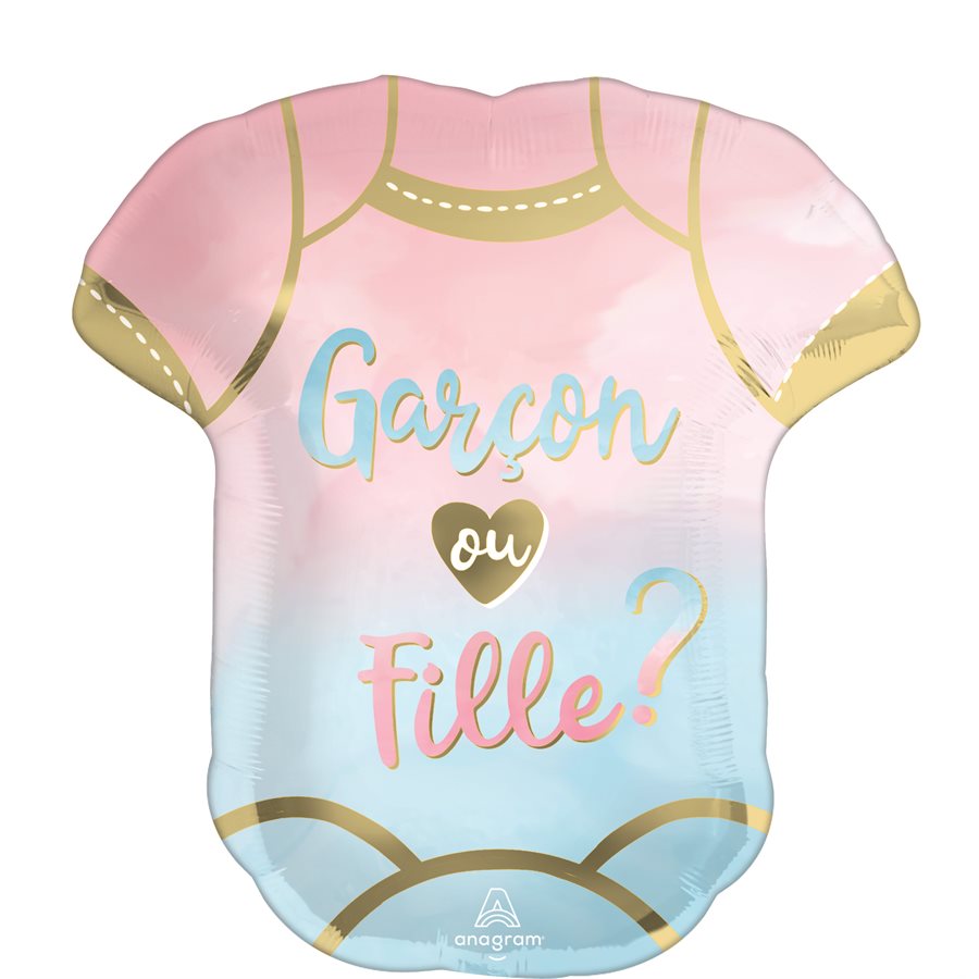 22" Foil Garçon ou Fille Onesie Balloon
