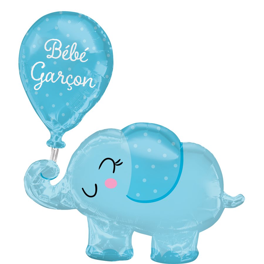29" Foil Bébé Garçon Elephant Balloon