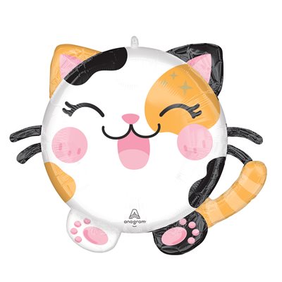 Ballon supershape chaton kawaii en aluminium 21 po