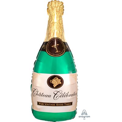 Ballon supershape bouteille de champagne en aluminium