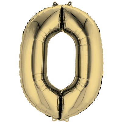 34'' M.NUMBER 0 GOLD WHITE