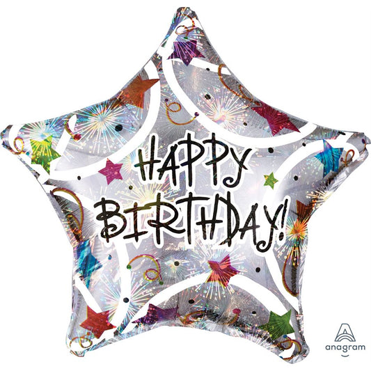 M.18'' HAPPY BIRTHDAY STARS