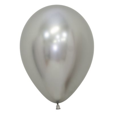 Reflex Silver latex balloon