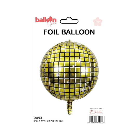 BALL BALLOON GOLD 22''