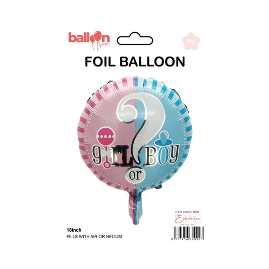 GENDER REVEAL BALLOON 18''
