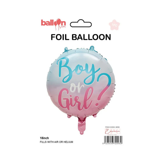 GENDER REVEAL BALLOON 18''