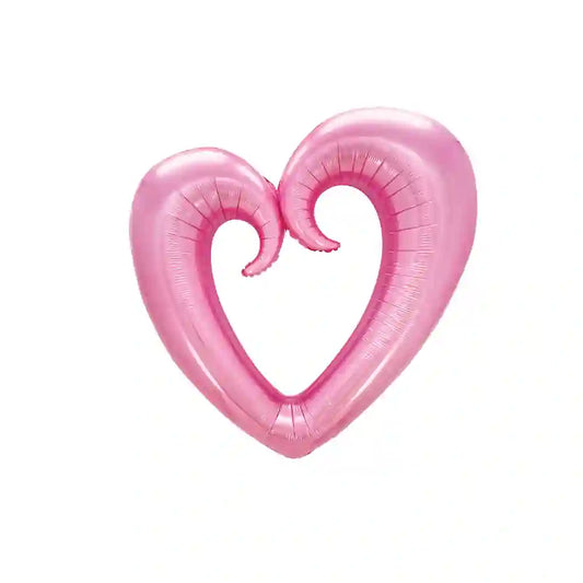 HEART PINK FOIL 36"