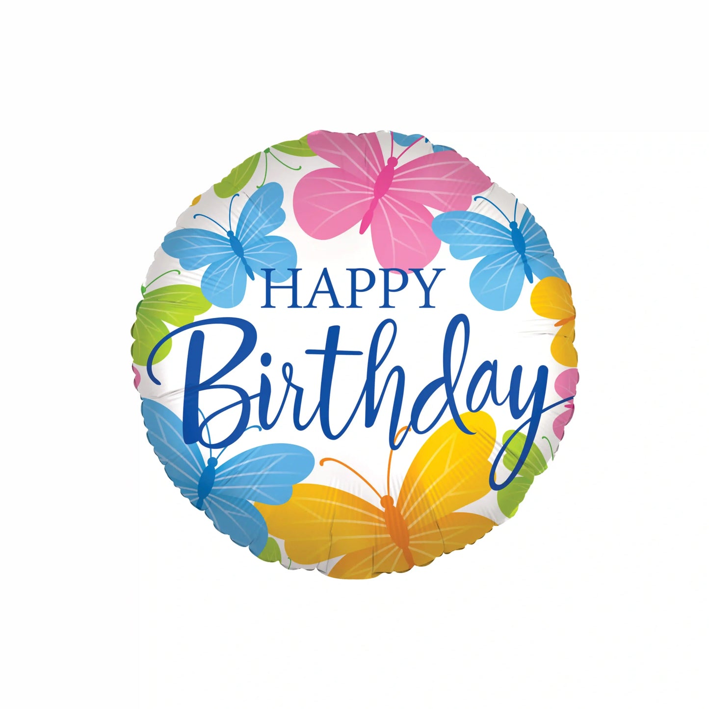 HAPPY BIRTHDAY MULTICOLOUR BUTTERFLY 18"