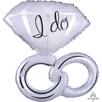 Ballon supershape alliances « I do » en aluminium 27 po