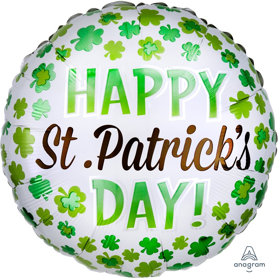 18'' M.HAPPY ST-PATRICK'S DAY SHAMROCKS