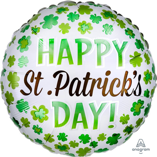 18'' M.HAPPY ST-PATRICK'S DAY SHAMROCKS