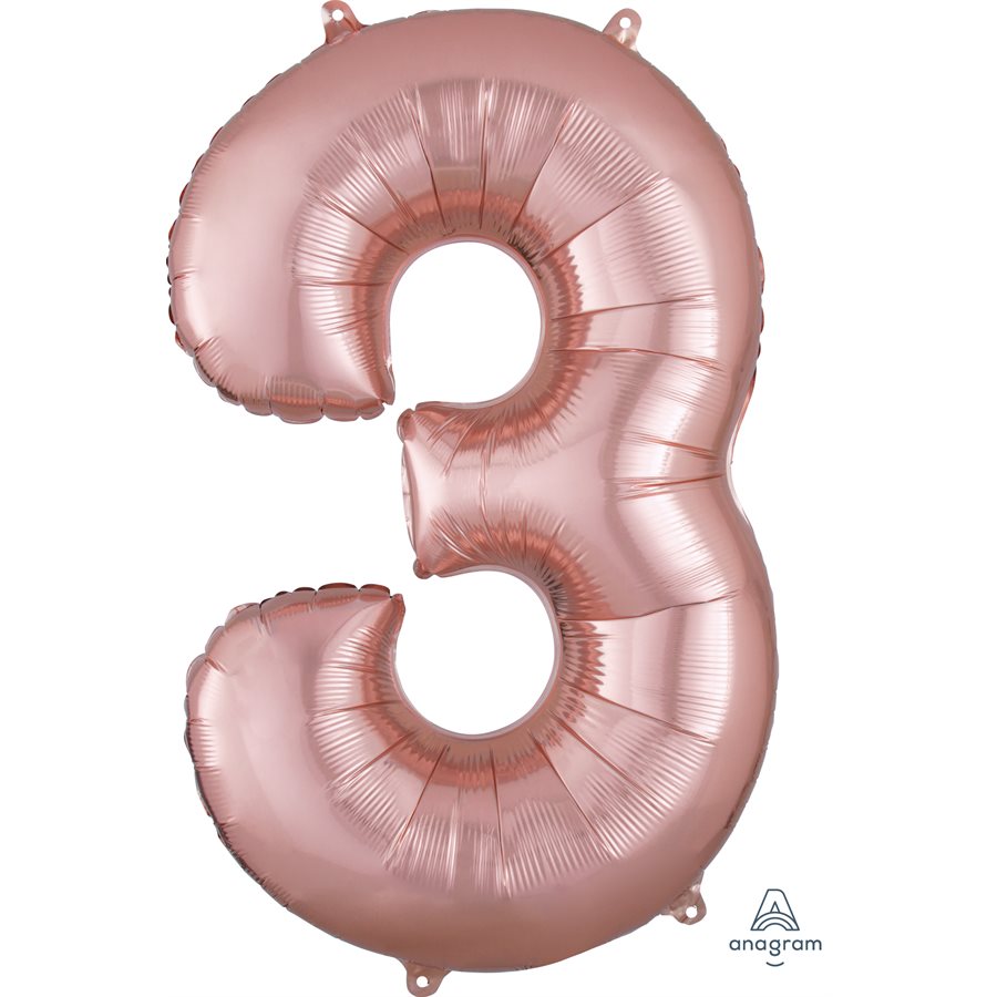 M.34'' NUMBER 3 ROSE GOLD