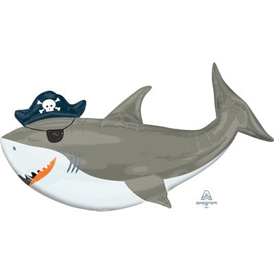 Ballon supershape requin pirate en aluminium 41 po