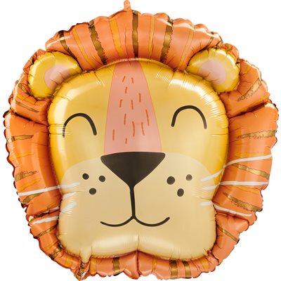 Ballon supershape tête de lion en aluminium 28 po