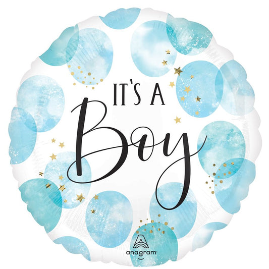 18'' M.BABY BOY BLUE WATERCOLOR