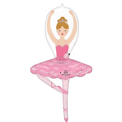 Ballon supershape ballerine en aluminium 25 x 43 po