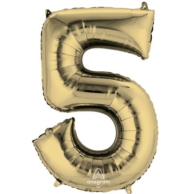34'' M.NUMBER 5 GOLD WHITE