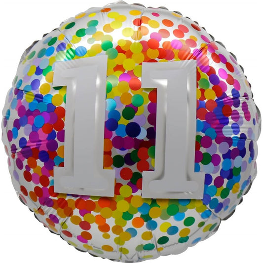 "18" "11 Rainbow Confetti Balloon Airise"