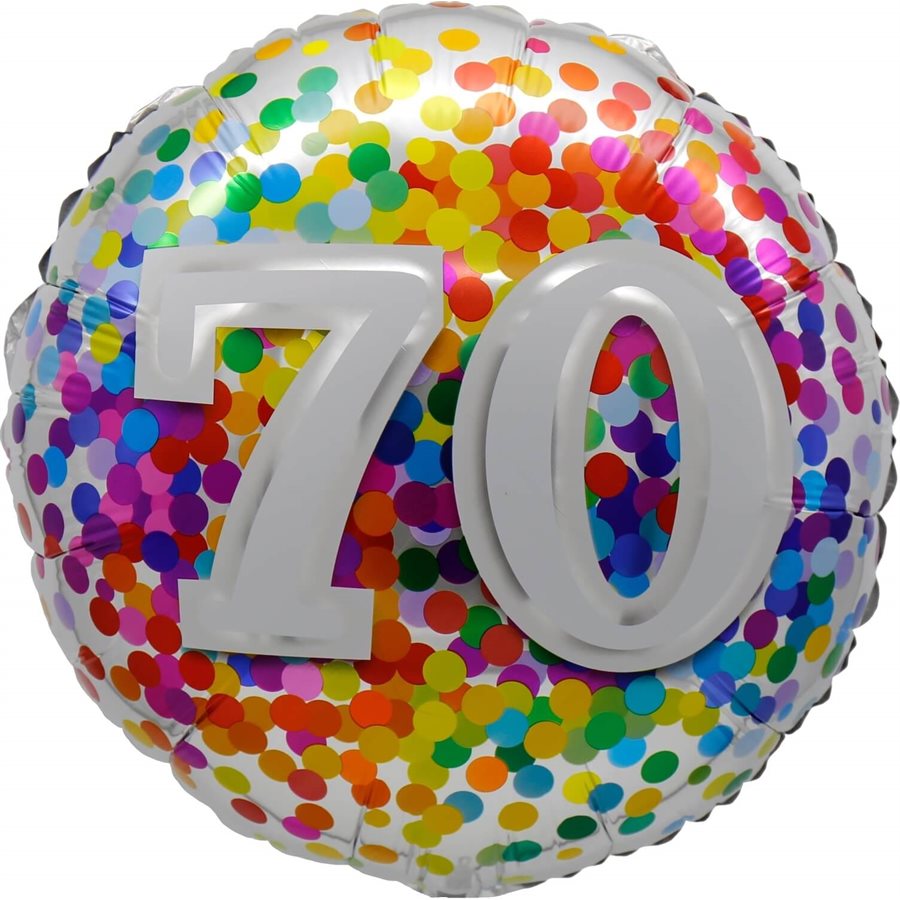 "18" "70 Rainbow Confetti Balloon Airise"