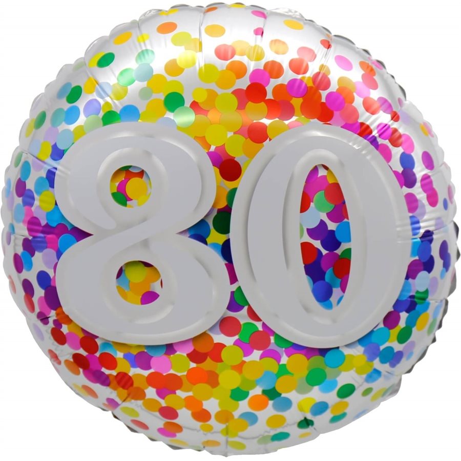 "18" "80 Rainbow Confetti Balloon Airise"