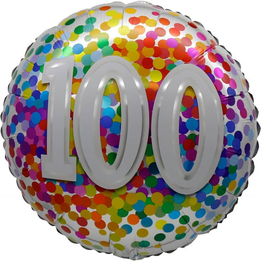 "18" "100 Rainbow Confetti Balloon Airise"